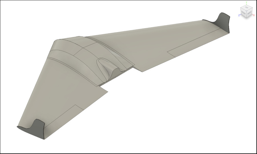 fixed wing drone CAD
